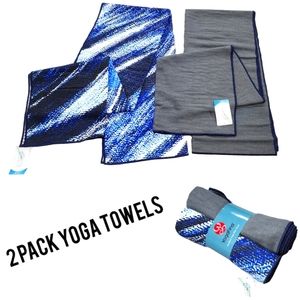 YogaFina 2-Pack Aqua Duo Skidless Yoga Mats Towels